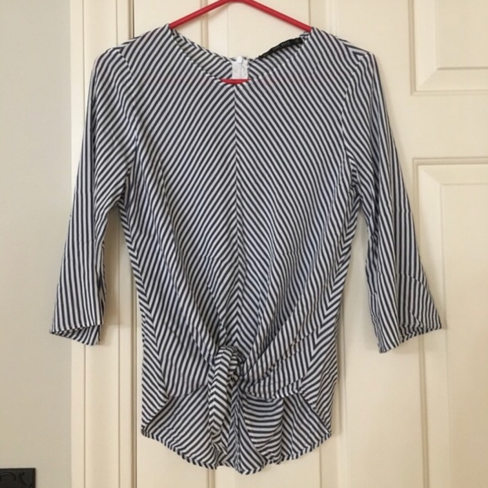 Zara striped blouse
